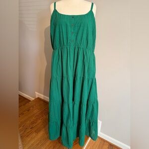 NWT Torrid Maxi Tiered Seersucker Green Dress - Torrid Size 3 (22-24, 3X)